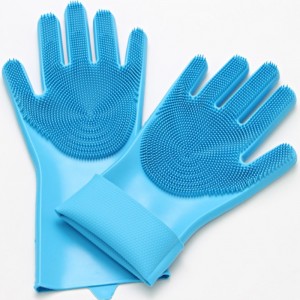 Силиконови ръкавици за миене на съдове топлоизолация, противохлъзгаща и износоустойчива кухненска силиконова четка